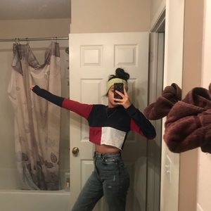 cute cropped long sleeved shirt